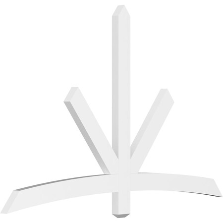 Ekena Millwork Alberta Architectural Grade PVC Gable Bracket, 72"W x 45"H x 2"D x 4"F, 15/12 Pitch GBP072X45X0204ALB00